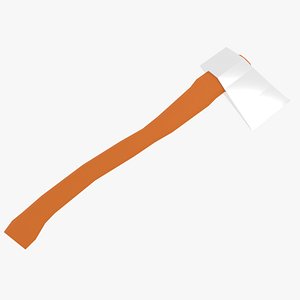 3D Low Poly Axe model