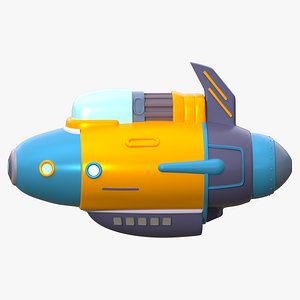 Cartoon Ship 3D model