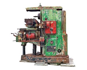 3D Old factory machine model
