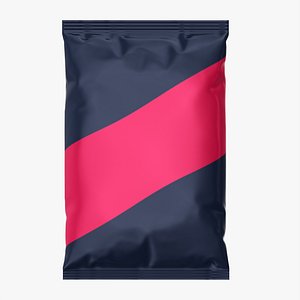 3D model mockup snack pack