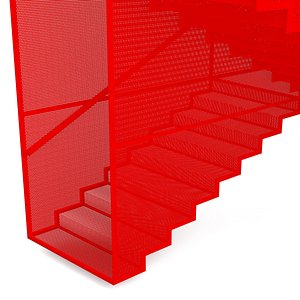 Hanging Red Staircase model