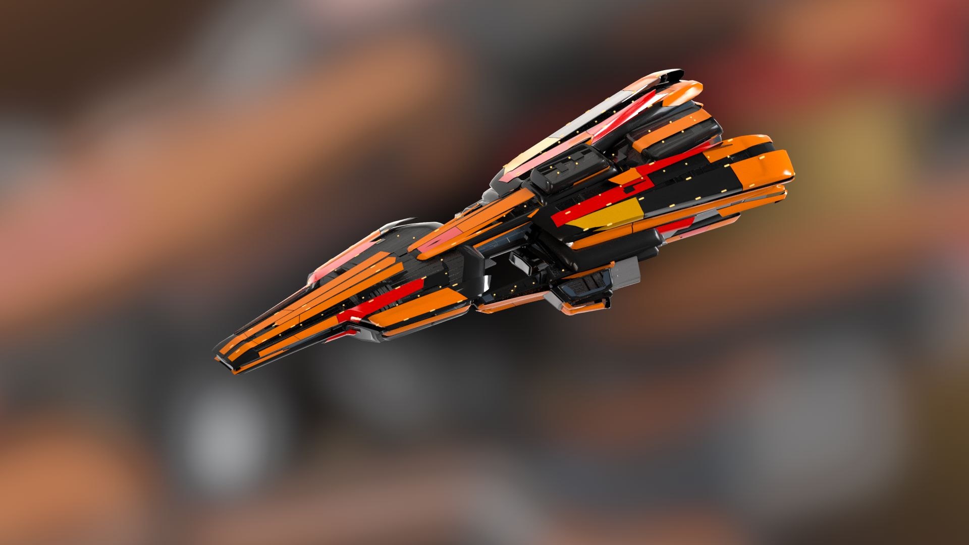 3D Lowpoly Sci Fi Spaceship Space Craft Air Vehicle 49 - TurboSquid 1842517