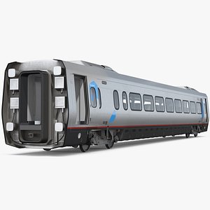 3D model acela express coach rigged