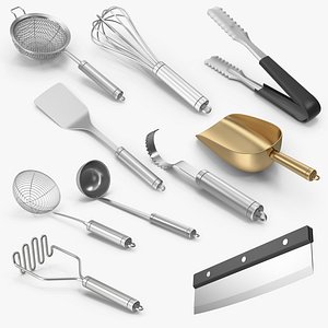 3D 10 Kitchen Tools Collection