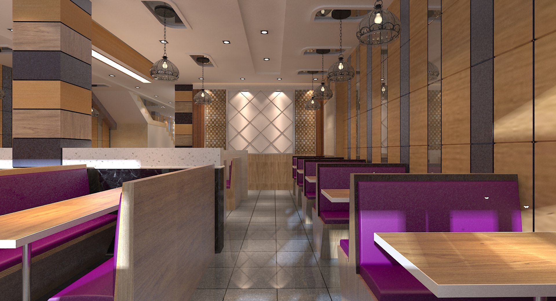 3D Fast Food Restaurant Interior Model - TurboSquid 1652811