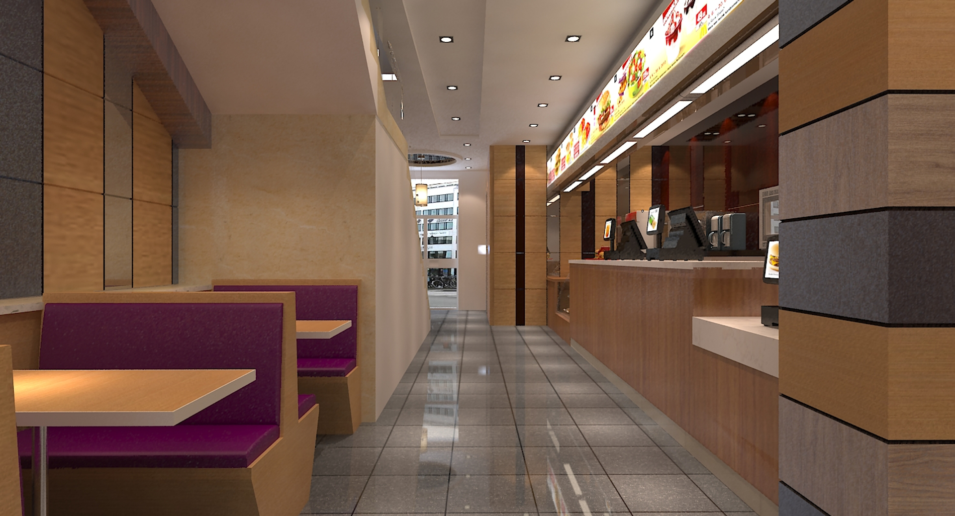 3D Fast Food Restaurant Interior Model - TurboSquid 1652811