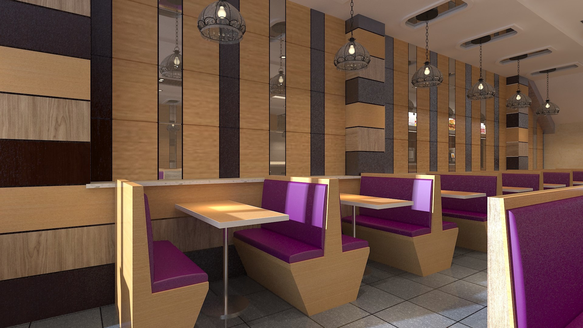 3D Fast Food Restaurant Interior Model - TurboSquid 1652811