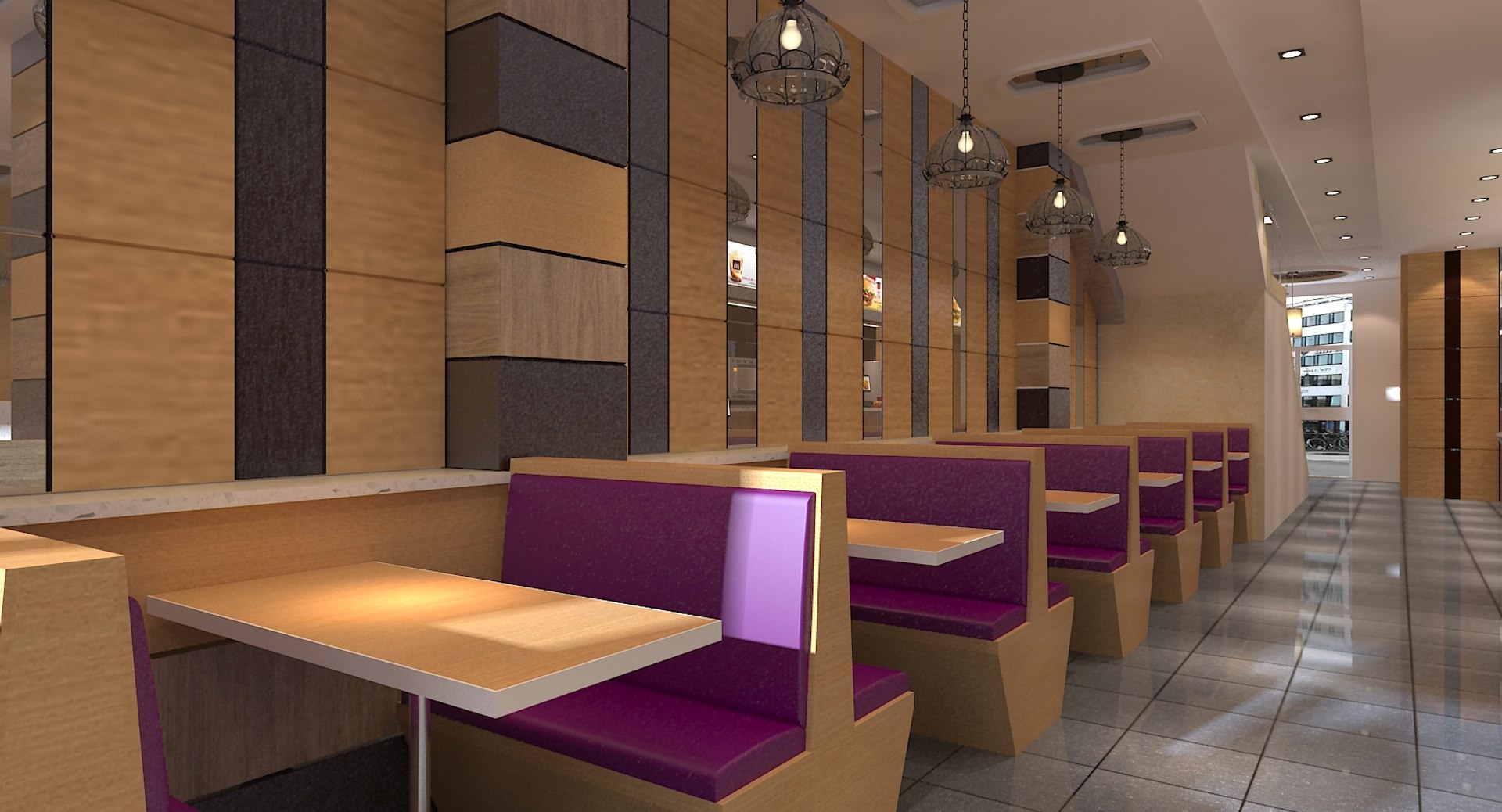 3D Fast Food Restaurant Interior Model - TurboSquid 1652811