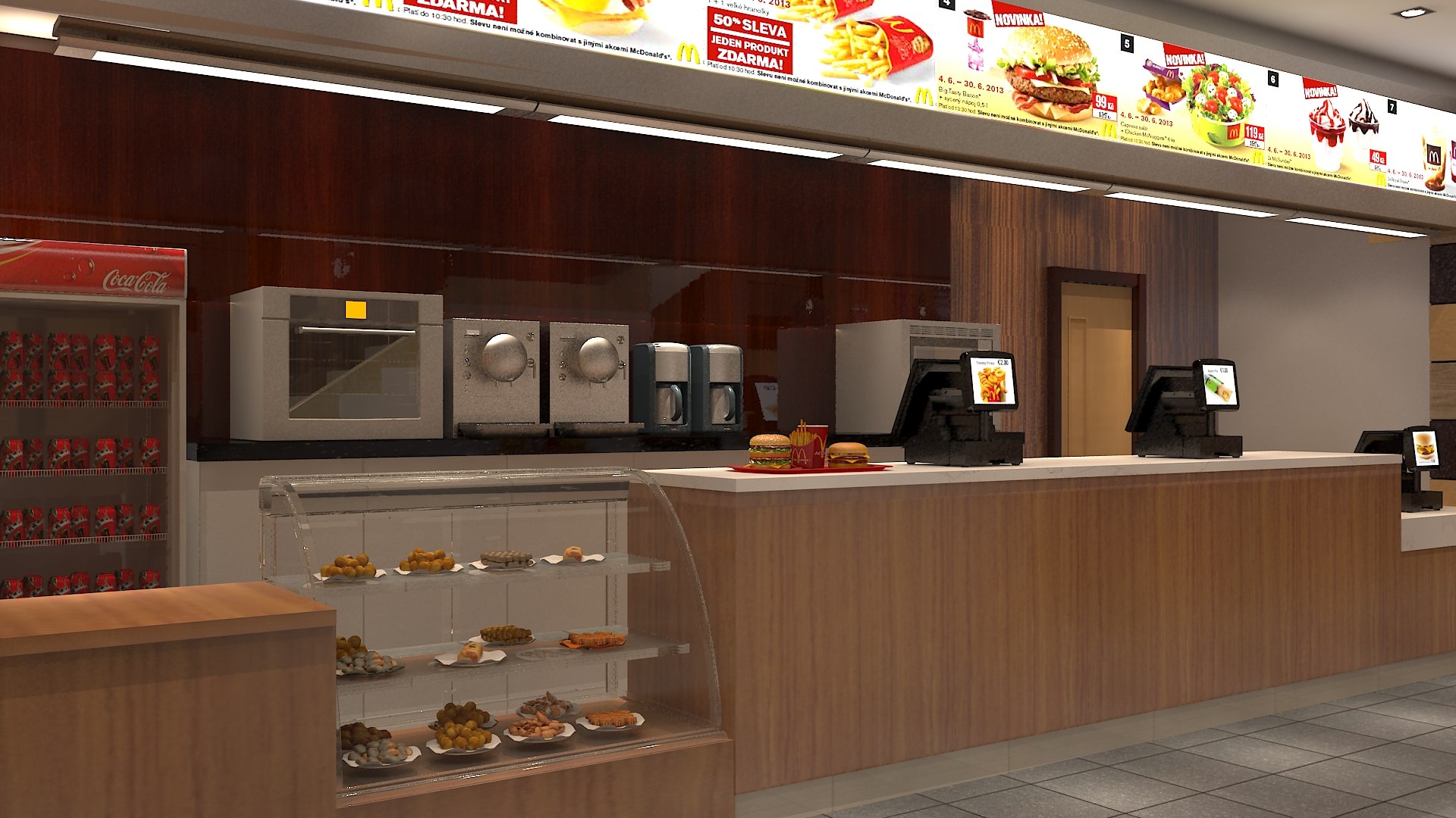 3D Fast Food Restaurant Interior Model - TurboSquid 1652811
