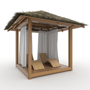 Poolside Cabana 20 3D