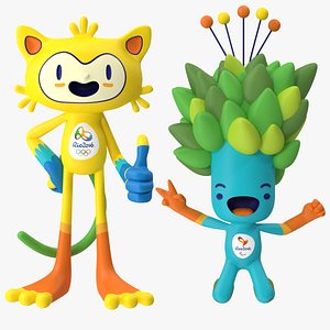 rigged 2016 olympics mascots max