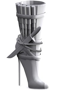 heel boot 3d 3ds