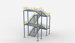stair system 01 3D model 3D model