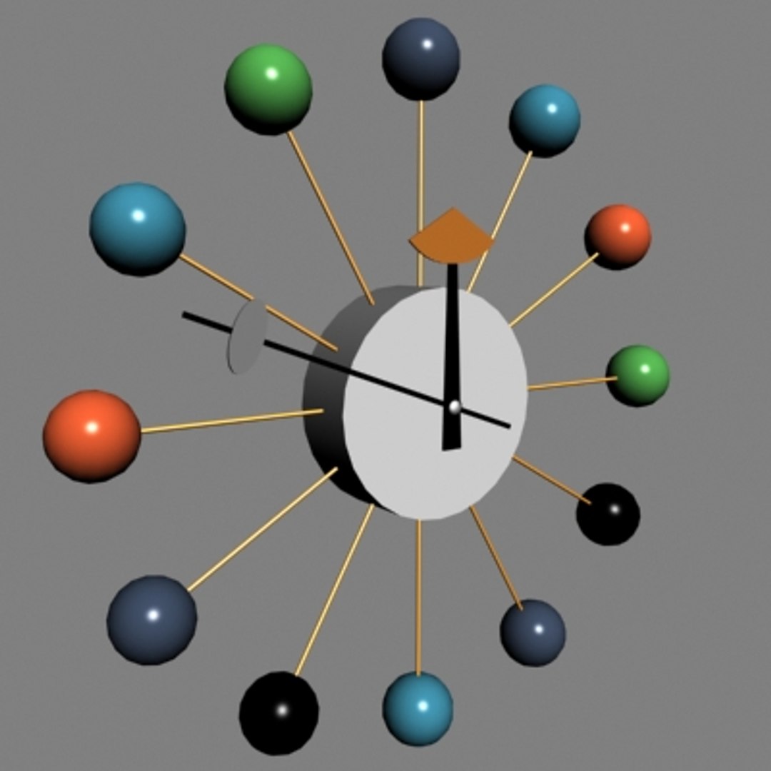 George Nelson Clock 3d Max