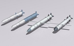 Club missiles family 3D model