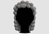 Cartoon Barock Hairstyle