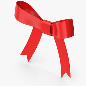 3D model Red Gift Bow