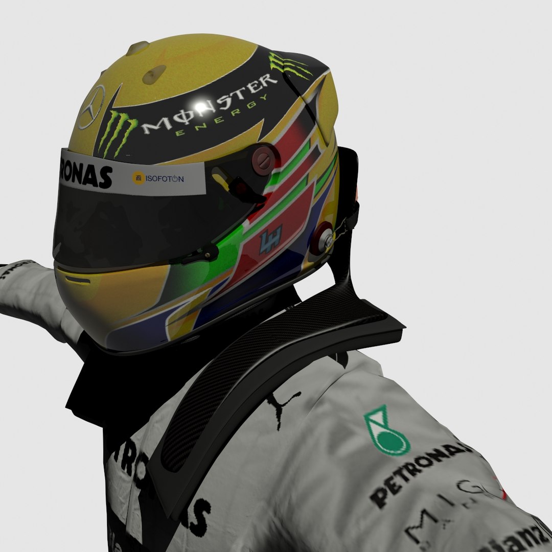 Formula Driver Lewis Hamilton 3d Model