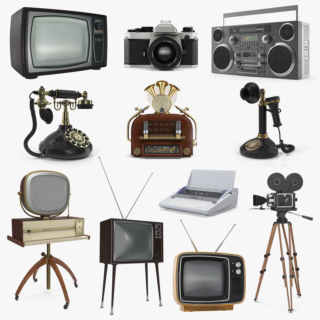 Retro Electronics Collection 4 3D model preview