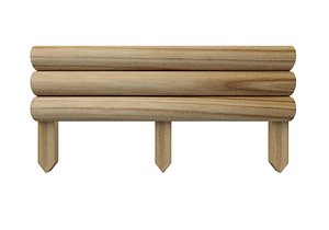 Wood log barrier