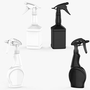 3D Plastic spray Bottle 3D model
