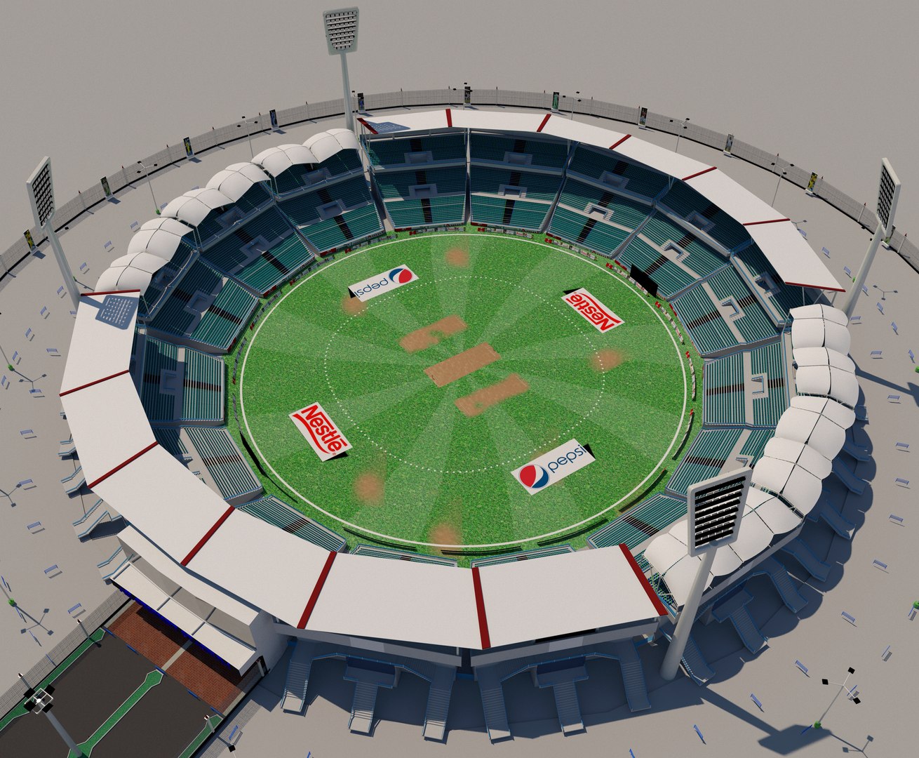 3d Cricket Stadium - Turbosquid 1696652