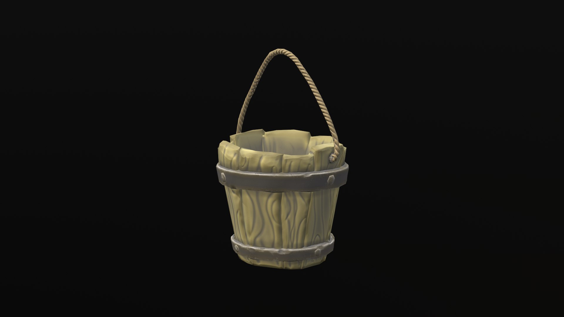 Wooden Bucket 3D Model - TurboSquid 2277438