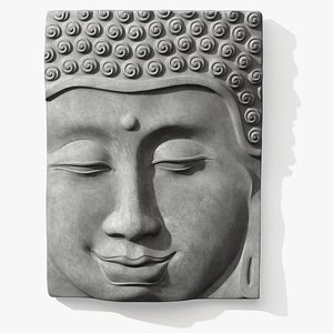 buddha javanese head relief 3d max