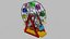3D Ferris Wheel OBJ  BLEND