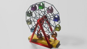3D Ferris Wheel OBJ  BLEND