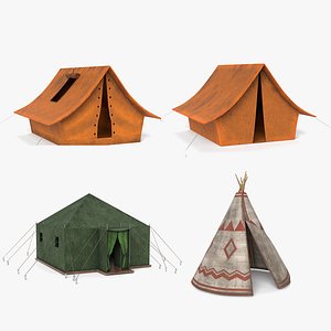 camping tent shelter 3D