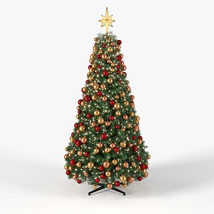 Christmas Tree 9 feet with Balls and Lights