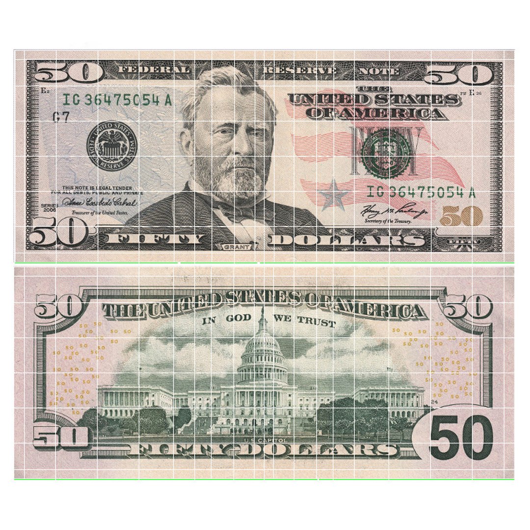 3d 50 Dollar Bill Pack