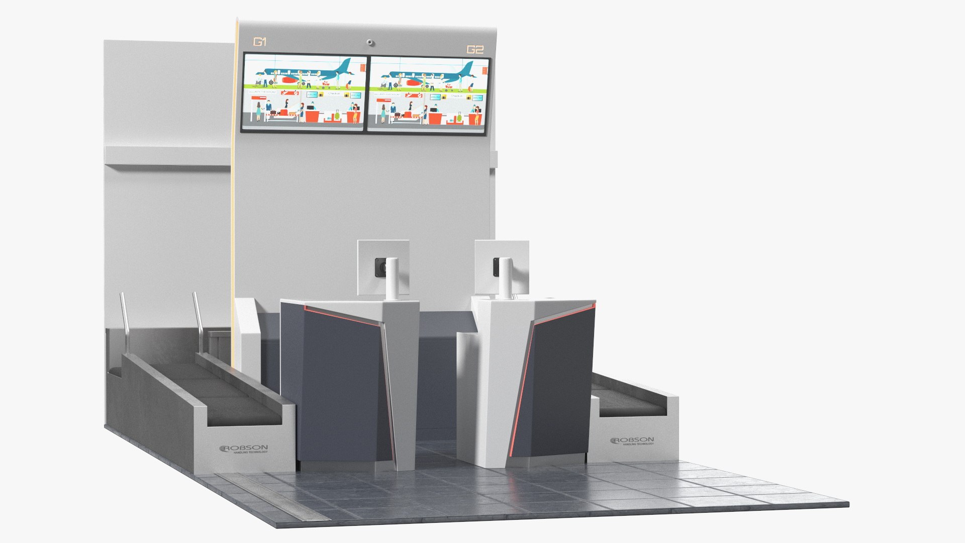 Airport Counter Check-In Rigged Model - TurboSquid 2105719