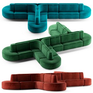HMD INTERIORS Bistro Sofa Color 3D model