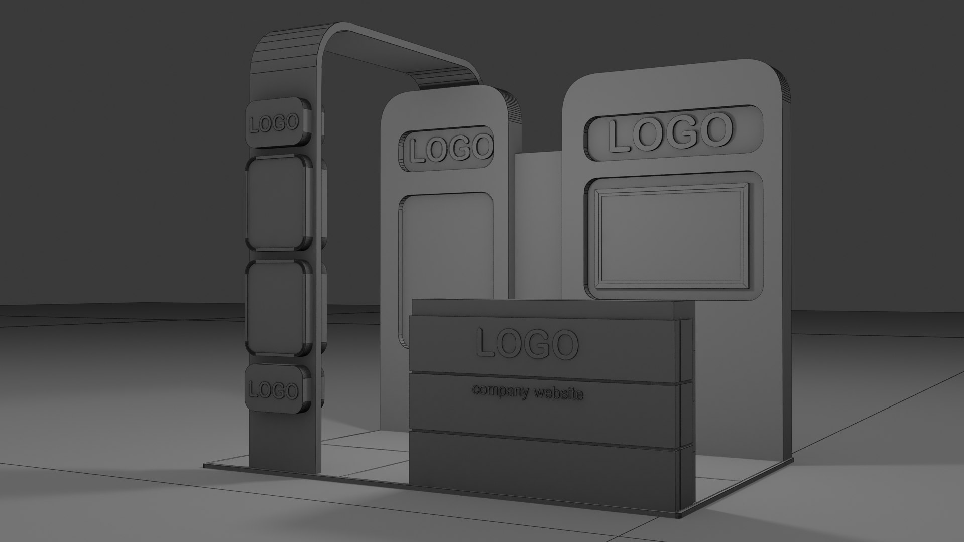 3D Exhibition Stand - ST0012 model - TurboSquid 1886973