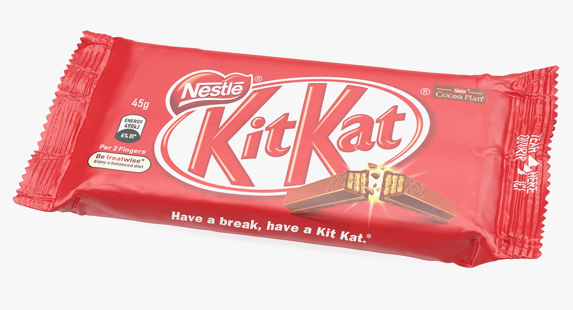 KitKat Chocolate Bar 3D model preview