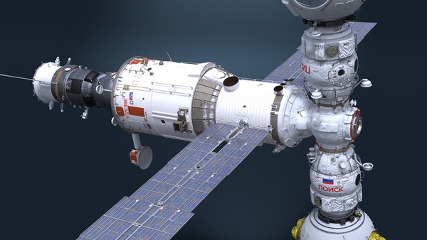 modelo 3d El módulo de esclusa de aire ROS se acopla a la estación ...