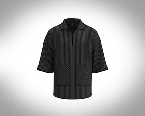 Mens strip kurti with pocket 3D model