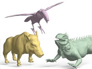 animal character tucan boar 3d 3ds