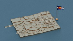 3D state cities capital