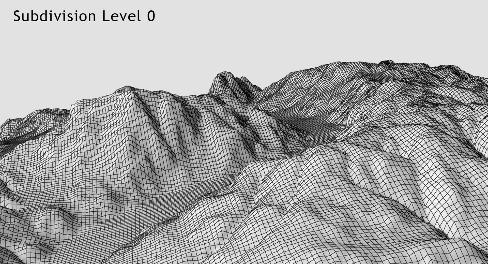 3d Mountain Range Ravine Terrain Landscape