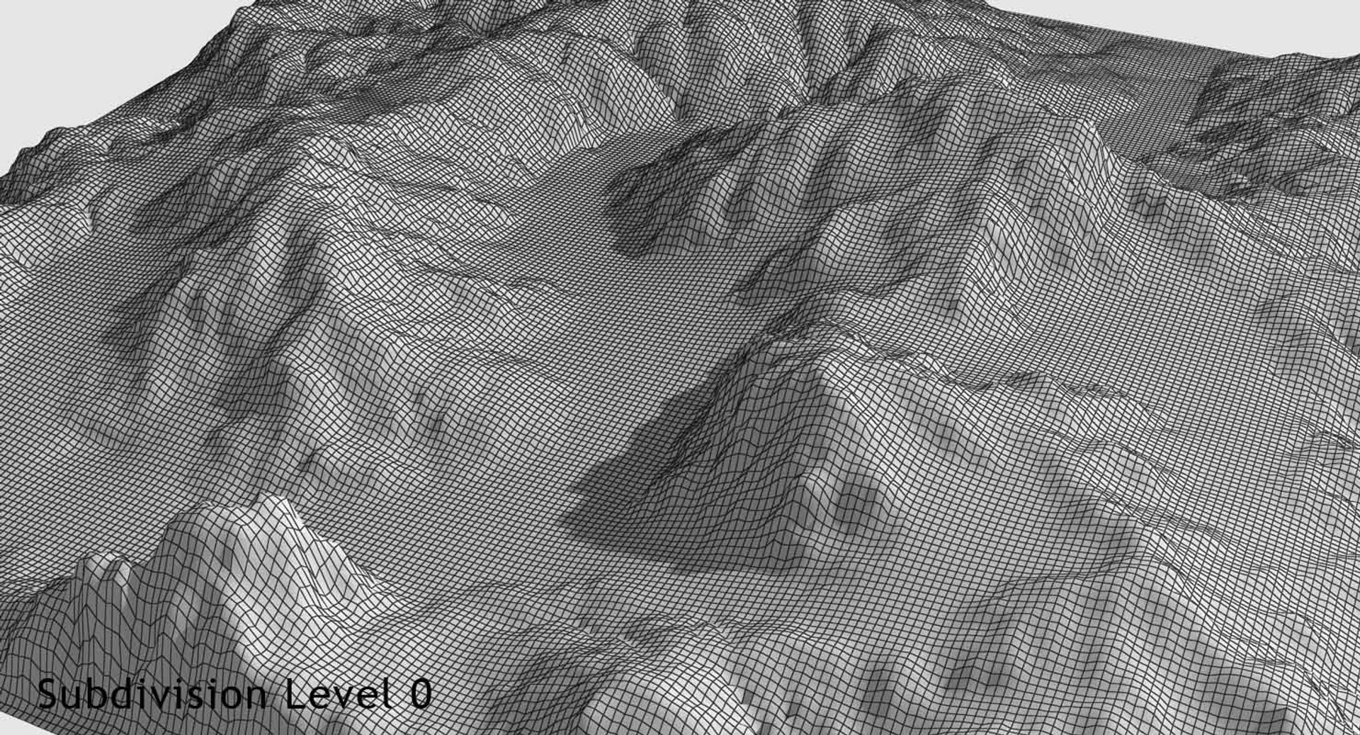 3d Mountain Range Ravine Terrain Landscape