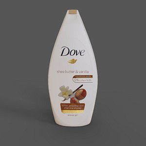 shower gel Dove sheabutter and vanilla 500ml 3D model