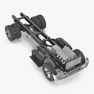 truck chassis simple engine 3D