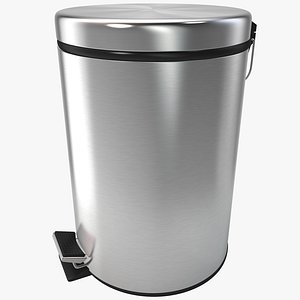 3d pedal trash bin