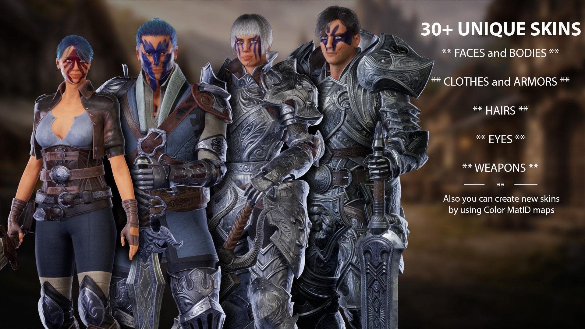 3D MMO Fighters - Knights https://p.turbosquid.com/ts-thumb/2O/LnfeBM/XV/characters_09/jpg/1771506304/1920x1080/fit_q87/751a6126b97c424f4a54b84ef4507b4665573af6/characters_09.jpg