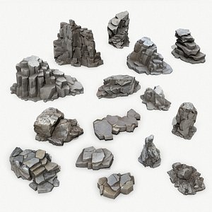 cliff rocks 3D model
