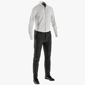 Men's Pants with Shirt and Shoes