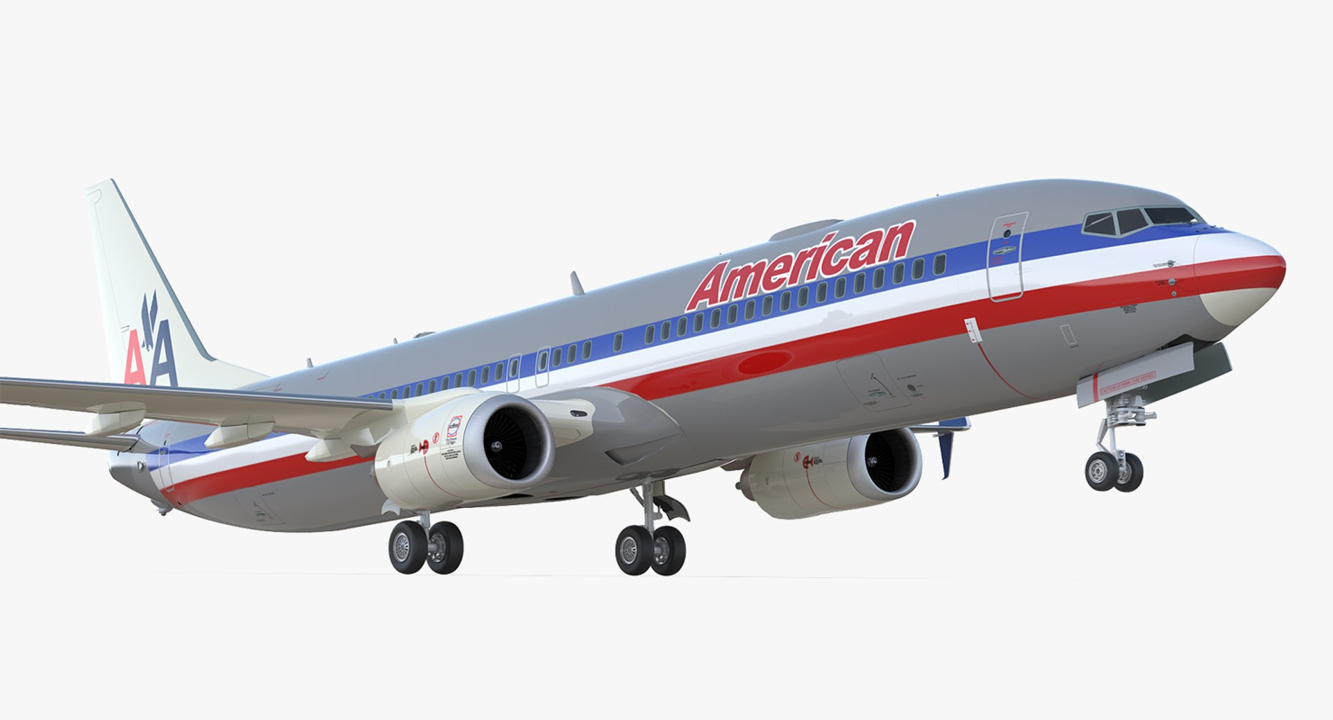 Boeing 737-900 with Interior and Cockpit American Airlines 3D model preview